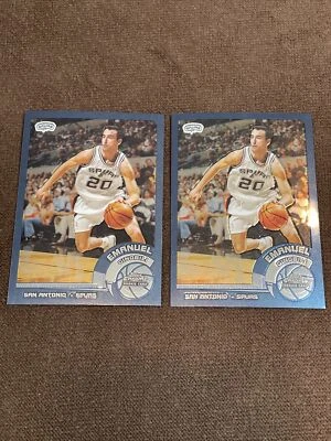 (2) 2002-03 Topps Chrome Emanuel Ginobili #124 Rookie Card RC Spurs X1 Lot - Image 1 of 2