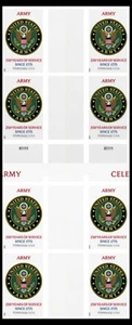 US 6003a Army 250 Years imperf NDC cross gutter block 4x2 MNH 2025 - Picture 1 of 1