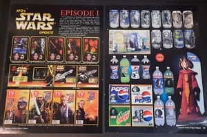 1999 STAR WARS Phantom Menace Merchandise ~ 3x Magazine Preview Pages/PRINT AD - Picture 1 of 2