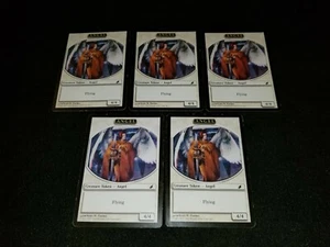 MTG 5x Magic Player Rewards Promo white MP Scourge Angel Token ships w/ tracking - Picture 1 of 2