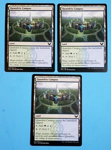 3x Quandrix Campus Strixhaven School Mages 2021 Mtg Magic Dual Land Mana 271 - Picture 1 of 4
