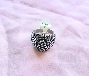 Stainless steel Mens Gothic Biker Skull Cross gift unisex ring cool presen 3427 - Imagen 1 de 2