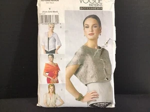 Chaqueta encogida de hombros con accesorios con patrones Vogue V8721 sin cortar de fábrica doblada XS a medicina - Imagen 1 de 4