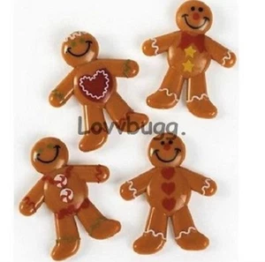 4 Gingerbread Cookies for American Girl 18" Doll Food FREESHIP ADDS! LOVVBUGG! - Foto 1 di 2