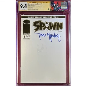 SPAWN #1 EDICIÓN DE LÁMINA DE ORO BLANCO CGC 9.4 SS FIRMADO POR TODD MCFARLANE - Imagen 1 de 1