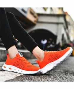 New Naniya Women's Orange So Storm Athletic Sneakers Slip On Mesh Size 6.5 A0807 - Picture 1 of 11