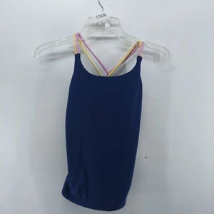 Athleta tank top shirt girls size large (12) Work Out navy blue training yoga - Picture 1 of 8