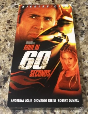 Gone in 60 Seconds starring Nicolas Cage-Angelina Jolie-Robert Duvall (VHS,2000) - Image 1 of 3