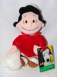 Peanuts Lucy 9" Vacaciones/Invierno Peluche Frijoles Bolso/Gorro Muñeca Applause Kohl's Snoopy - Imagen 1 de 4
