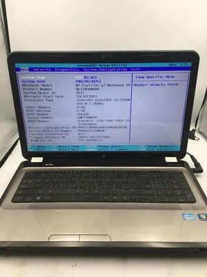 HP PAVILION G7 - BOOTS TO BIOS - INTEL I3 2330M - 4GB RAM - READ DESCRIPTION -BB - Image 1 of 4