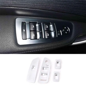 ABS Silver Car Power Window Switch Frame Trim Cover For BMW 1 Series 2007-2011 - Picture 1 of 7
