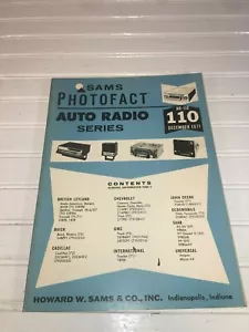 SAMS 1971 Photofact AR-110 Auto Radio Series Schematics - Picture 1 of 6