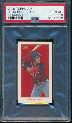 PSA 10 JULIO RODRIGUEZ 2020 Topps 206 PIEDMONT Tobacco Style Card RC GEM MINT - Image 1 of 2