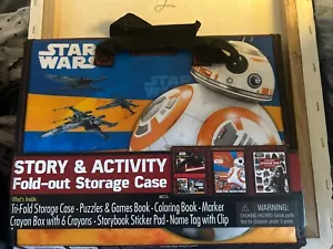 Star Wars Das Erwachen der Macht Geschichte + Aktivität ausklappbare Aufbewahrungskoffer Tasche Bedon. NEU - Bild 1 von 7