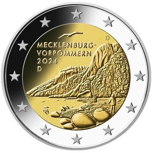 2 Euro Germany 2024 D * Mecklenburg-Vorpommern, Königstuhl * Unc - Picture 1 of 2
