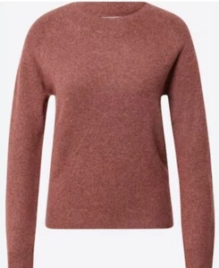 Joan Vass 2-lagiger Kaschmir U-Boot-Ausschnitt Longpullover Pullover Tunika Ziegelfarbe S $ 495 - Bild 1 von 21
