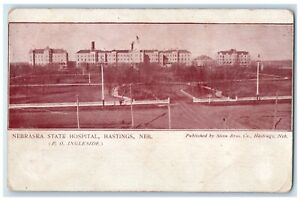Nebraska State Hospital Building Hastings Nebraska NE, Insane Asylum Postcard