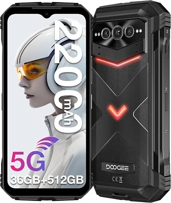 DOOGEE V MAX Plus 5G Rugged Smartphone 22000mAh (16+20)GB+512GB Android 14 NFC - Image 1 of 4