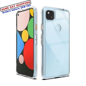 Heavy-Duty Shockproof Soft Silicone Back Cover Case fit Google Pixel 4a 5G Phone - Picture 1 of 1