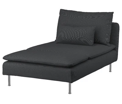 IKEA SÖDERHAMN Récamiere dunkelgrau – neu, ohne Rückenlehne, mit Armlehne - Bild 1 von 3