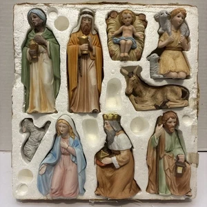 Porcelana Homco vintage/usada* 9 piezas. Belén*Completo - Imagen 1 de 4
