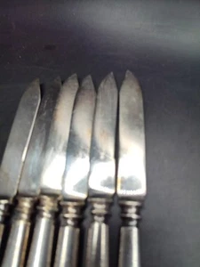 SET of 6 FRUIT KNIVES 1847 ROGERS Brothers SILVERPLATE Plain Pattern - Picture 1 of 6
