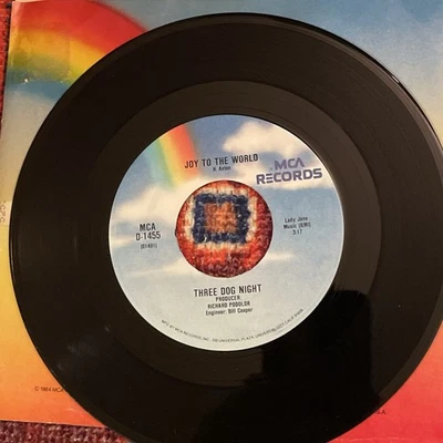 THREE DOG NIGHT Joy To The World / I Can Hear You Calling 45 RPM - Image 1 of 2