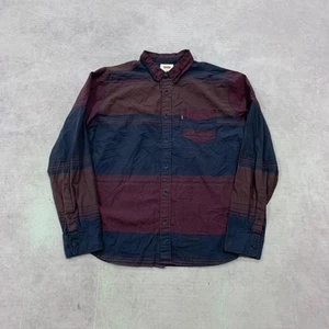 Levi's Shirt striped patterned long sleeve shirt with chest pocket Men's M - Picture 1 of 5