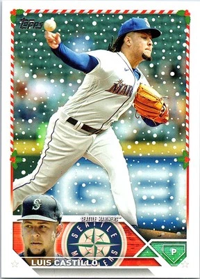 Luis Castillo 2023 Topps Holiday #H156 Seattle Mariners - Image 1 of 2