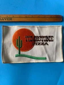 Vintage Tombstone Pizza Jacket Back Patch Medford Wisconsin - Picture 1 of 3