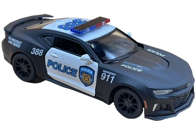 Chevrolet Camaro ZL1 Police Car 2017 – Kinsmart 1:38 Diecast – Opening Doors VNM - Imagem 1 de 4