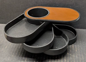 Park Sherman Swivel Desk Organizer 70s Vintage Post Modern Pen Holder & Storage - Picture 1 of 5