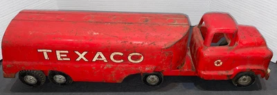 Camión cisterna Buddy L Texaco de colección juguete acero prensado rojo años 50 Foto 1 de 4