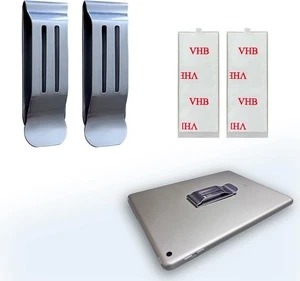 Paquete de 2 clips de bolsillo universales de metal con clip para cinturón para teléfonos inteligentes radios - Imagen 1 de 1