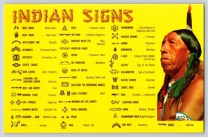 Postcard Native American Indian Signs - Picture 1 of 2