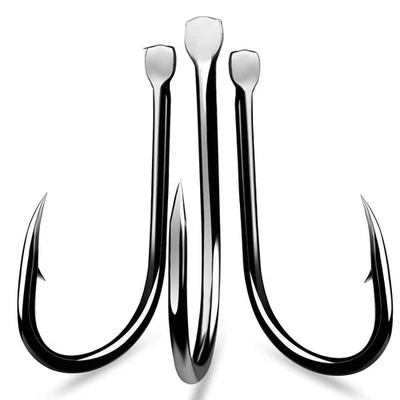 60Pcs High Carbon Steel Offset Barbed Fishhooks 11#-20# Fishing Hooks Single Jig - Image 1 of 4