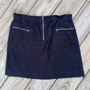 Lou & Grey Women's Black 100% Linen Mini Skirt Size S - Picture 1 of 6