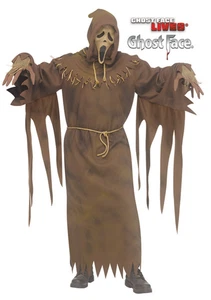 Scarecrow Ghost Face Scream Mens Halloween Fancy Dress Costume Fun World + Mask - Picture 1 of 1