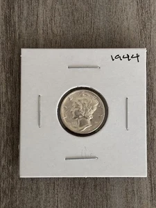 Moneda de diez centavos de mercurio 1944 P 90 % plata - Imagen 1 de 2