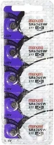 Maxell 377 Silberoxid Uhrenbatterien (5 Batterien) Hologramm Pack - Bild 1 von 6