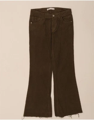 ZARA Womens Low Waist Flare Corduroy Trousers EU 34 2XS W28 L26 Brown CF08 - Image 1 of 3
