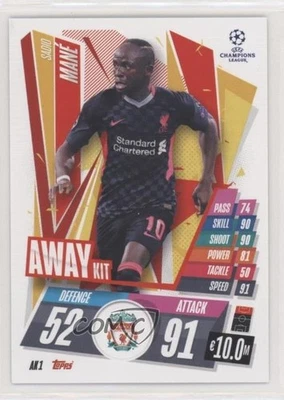2020-21 Topps Match Attax UCL Extra Away Kit Sadio Mane #AK1 - Image 1 of 2