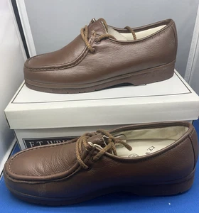 Vintage E.T. Wright Herrenschuhe Kork braun, Erskin Krawatte Größe 8 1/2, neu im Karton - Bild 1 von 20