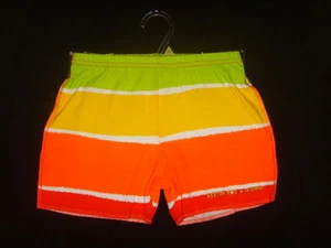 Shorts weiche Baumwolle gelb grün orange Streifen Hose Gr 56 bis 74 Neuware  - Bild 1 von 1