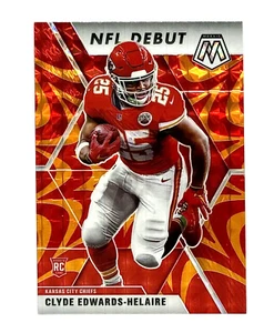 2020 Mosaic Reactive Orange #266 Clyde Edwards-Helaire RC Kansas City Chiefs - Picture 1 of 2