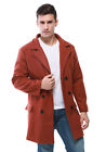Men's Trench Coat French Business Overcoat Double Breasted Woolen Jacket
