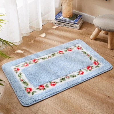 40x60cm Weich Boden Bad Matte Badezimmer Saugfähig Fuß Schlafzimmer Rustik Stil - Bild 1 von 4