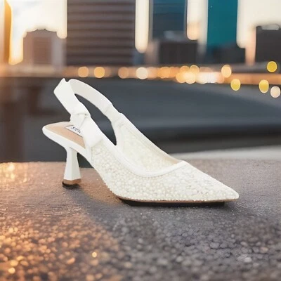 Женское платье туфли свадьбы размер 8,5 M Steve Madden Versali насос белый - Изображение 1 из 4