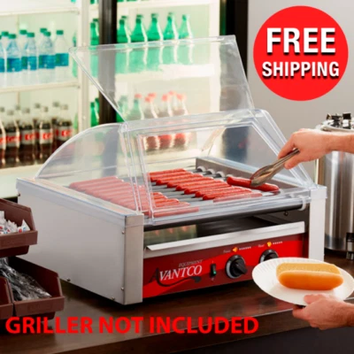 AVANTCO Commercial 30 Hot Dog Roller Grill | FOOD SAFETY SNEEZE GUARD ONLY | Single Door