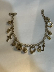 Antikes Sterling 13 Silber Bettelarmband an Gliederkette, 22 Gramm - Bild 1 von 12